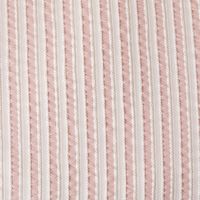 Parure de lit jacquard 3 pièces moderne à rayures, écologique, 100 % microfibre, blanc rose, rayures verticales, fermeture éclair