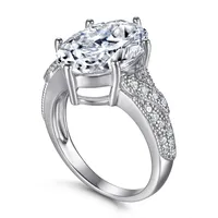 MuShan Sieraden 925 Sterling Zilver Romantische Verlovingsring 7A Zirkonia Valentijn Delicate Verjaardag Vrouwen Cadeau