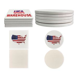 Sublimation Blank Square and Round Tiles Heat Transfer Crafts Cup Mug Tumbler <b>Ceramic</b> <b>Coasters</b> for Customized Gift - Product Image 1