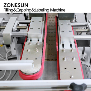 ZONESUN ZS-FAL180D6 U forma configurazione Desktop 4 teste pompa magnetica riempimento liquido tappatrice ed etichettatrice - Product Image 6