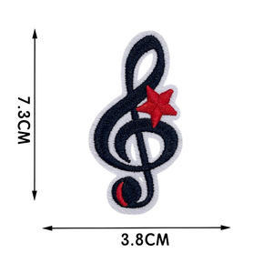 Nouvelle arrivée Punk Style Rocker guitare musique thème noir crâne <span class=keywords><strong>Rock</strong></span> and Roll bande fer sur patchs de broderie pour veste vêtements - Product Image 6