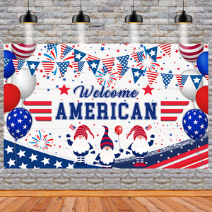 Pequeño MOQ American US Día DE LA Independencia Telón de fondo Fuegos artificiales Bandera de EE. UU. Para Photo Studio Props Supplies - Product Image 4