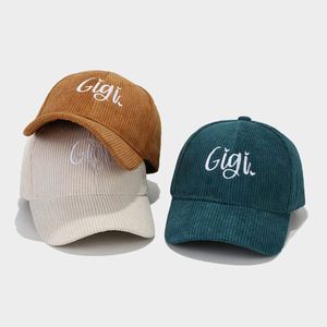 Casquettes de baseball élégantes et simples avec lettres brodées, en velours côtelé incurvé, protection solaire pour hommes - Product Image 2