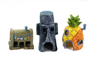 Spugna Bambino Acquario Decorazioni Ornamenti Squidward Casa delle Perfetto Per I Pesci a Nuotare In E il Giro Completo di Decorazione di Colore - Product Image 3