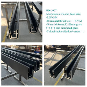 Barandilla de Vidrio para Terraza, Valla de Vidrio para Exteriores, Base Inferior de Aluminio, Perfil en U, Barandilla de Vidrio de 12 mm para Proyectos de Hoteles y Villas - Product Image 2