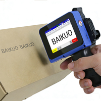 TIJ Mini Tragbarer Handheld-Tintenstrahldrucker, Datumsdrucker, Touchscreen, Logo-Codiermaschine, Kleiner Drucker für Flaschenverschlüsse und Kartons
