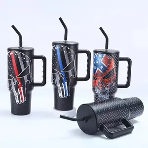 Hot Sale Double Wall Stainless Steel Iron Christmas Gift Cup 40oz Laser Engraving Tumblers