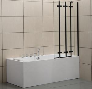 Porte de <span class=keywords><strong>baignoire</strong></span> en verre trempé, <span class=keywords><strong>noir</strong></span>, sans cadre, lot de 3 tendeurs de <span class=keywords><strong>baignoire</strong></span>-douche, <span class=keywords><strong>baignoire</strong></span> et douche - Product Image 1
