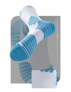 Chaussettes de basketball personnalisées en gros, épaisses, à fond en tissu éponge, coussinées, pour hommes, entraînement sportif et exercice - Product Image 5