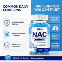 NAC N Acetyl L Cysteine 600mg Permen Kunyah Rasa Blueberry 60 Buah