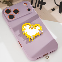 Pendentifs en métal en forme de cœur effet miroir avec surface réfléchissante pour chaussures d'été perforées et sangles de téléphone