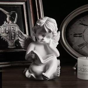 Estatua de Ángel al por Mayor Leyendo un Libro, Estatua de Cupido, Escultura de Arte de Ángel Europeo para Centros de Mesa de Boda, Decoraciones de Mesa - Product Image 4