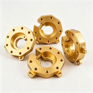 หน้าแปลนยึดแบบแยกชนิด C สำหรับงานกลึง CNC แบบกำหนดเองของ OEM ทำจากทองเหลือง พร้อมระบบล็อค สำหรับงานกลึง งานกัด และงานติดตั้งที่ต้องการความแม่นยำสูง พร้อมเกลียว - Product Image 5