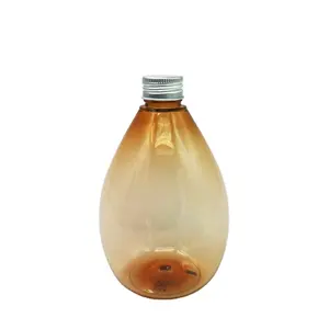 OEM PET plastic bottle Teardrop pear shape bottles,plastic bottle for beverage