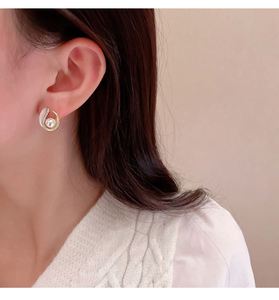 Pendientes de Perlas Geométricas con Diseño de Gota de Aceite Francés para Mujeres y Niñas, Joyería al por Mayor - Product Image 2