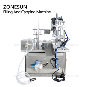 ZONESUN ZS-AFC1M Máy Tính Để Bàn Tinh Dầu Monoblock Rotary Tự Động 2 Trong 1 Nhỏ Chai Thủy Tinh Điền Và <span class=keywords><strong>Capping</strong></span> Máy - Product Image 5