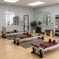 Reformer de Pilates de luxe en aluminium avec demi-tourneuse pour studio et entraînement de rééducation