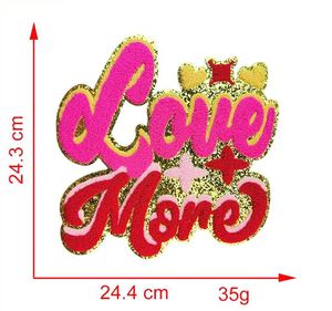 Patch thermocollant en chenille brodé Xoxo Let love Grow Kiss Mama Valentine, grande taille, pour T-shirts et sweats à capuche - Product Image 4