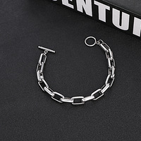 Bracelet chaîne à maillons en acier inoxydable avec fermoir OT, pour hommes et femmes, plaqué or 18 carats PVD, étanche, inaltérable, OEM