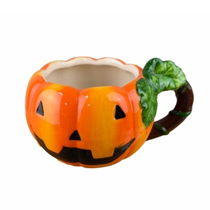 Mug à café personnalisé en céramique peint à la main, cadeau d'affaires créatif, motifs 3D en relief de chat, citrouille, fantôme, sorcière, monstre, personnalisé - Product Image 5