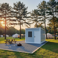 STCcasas Prefabricadas20FT Maison conteneur à paroi rideau en verre amovible et personnalisable, en kit plat, pour bureau, chambre, école