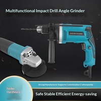 Ensemble d'outils électriques sans fil avec perceuse-visseuse électrique, embouts et kit d'outils manuels polyvalents pour la réparation à domicile