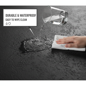 Carta da Parati Moderna Tinta Unita con Motivo Scuro Effetto Pietra Lunare Nuvolosa di Alta Qualità Impermeabile per Uso Commerciale - Product Image 4