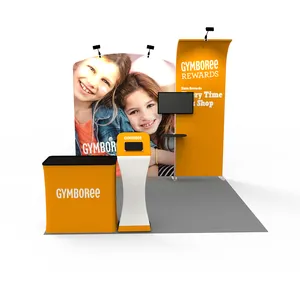 Quick Set Up Aluminium Stof 10X10 Reclame Display Draagbare Booth Tentoonstelling Voor Trade Show