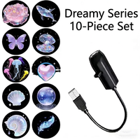 Projecteur USB Étoiles et Lune, Lampe de Projection Céleste de Table pour Enfants, Cadeau, Maison, Hôtel