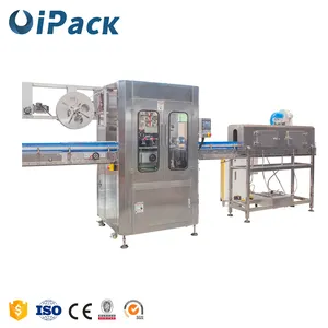 Electric Control Complete Automatic PVC Sleeve Shrink Labeling Machine For 500ml Water Drinking Bottles