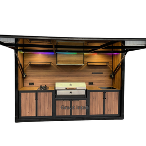 Sang trọng hiện đại <span class=keywords><strong>RTA</strong></span> ngoài trời phòng đựng thức ăn đảo BBQ nhà bếp lưu trữ tủ hoàn thành thiết lập hoàn chỉnh nướng Modular nhà bếp thực phẩm giỏ hàng - Product Image 4