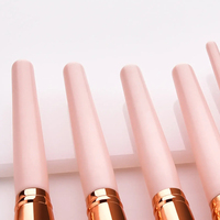 Ensemble de 10 pinceaux de maquillage professionnels de haute qualité, rose, nouveau design, pinceaux de maquillage détaillés, outils de maquillage personnalisés