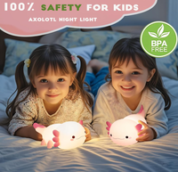 Lampe de nuit LED mini rechargeable USB en forme de canard mignon, contrôle tactile, lumière multicolore à intensité variable, lampe de table pour enfants en ABS et silicone, chambre à coucher