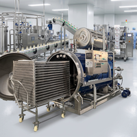 Machine de stérilisation industrielle à jet d'eau pour boisson au nid d'oiseau, machine de stérilisation alimentaire haute température