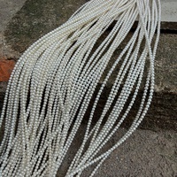 Perles d'eau douce semi-rondes de 3 mm, mini-perles fines, chaîne semi-fini pour clavicule, brin DIY, 39 cm
