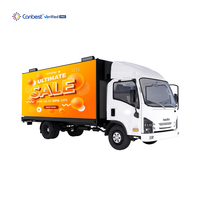 Grand panneau d'affichage numérique HD mobile sur camion, écran LED publicitaire extérieur couleur SMD P4, prix