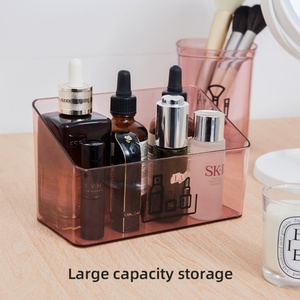 Plastic Home Stackable Organizer Storage Drawer <b>Boxes</b> Cosmetic Mirror Cabinet <b>Makeup</b> Organizer - Product Image 1