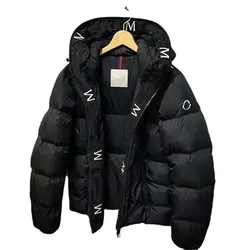 OEM Custom Design Winter Daunen mantel Hoodie Puffer Herren Jacke Streetwear Druck Gurtband Verdickung Bubble Coats Herren jacke