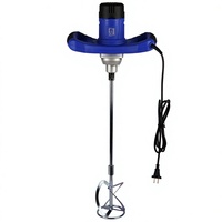 Mélangeur Agitateur Électrique INTOUGH 1350W pour Ciment, Plâtre, Enduit et Peinture – Outil de Construction avec Pales à Béton