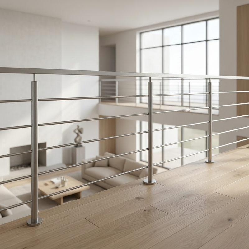 Outdoor Glass Railing Stainless Steel Glass