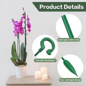 Tiges en pot de fleur d'orchidée papillon réutilisables modernes Supports de plantes en plastique <span class=keywords><strong>Support</strong></span> de jardinage Protection Pots de fleurs Jardinières - Product Image 2