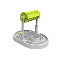 Gamelle interactive pour chien Snowspaws, type tambour, anti-échouage, anti-étouffement, réglable en hauteur, en plastique écologique