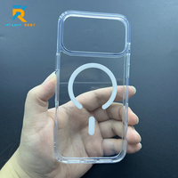 Coque de téléphone antichoc magnétique transparente en PC+TPU, compatible avec la charge sans fil magnétique pour 17 Pro/Pro Max/Fold – Vente en gros usine