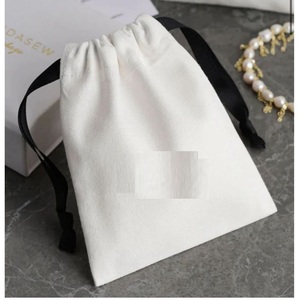Best Quality White Cotton Fabric Drawstring Bags with Secure String Closure for Jewelry Available At Best Price - Product Image 4