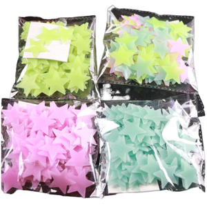 100 piezas/bolsa Decoración de Pared <span class=keywords><strong>para</strong></span> el Hogar Pegatinas de Estrellas Brillantes en la Oscuridad Autoadhesivas <span class=keywords><strong>para</strong></span> Niños - Product Image 1