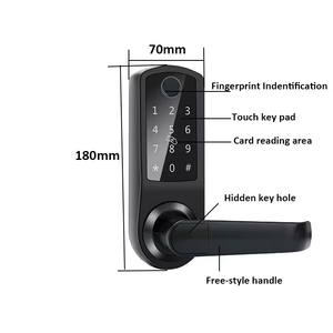 Cerradura electrónica digital TTlock Sifely con código de acceso para puerta eléctrica, cerradura de puerta inteligente biométrica con huella dactilar sin llave, novedad - Product Image 2