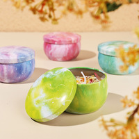 Bougie en cire de soja aromathérapeutique, ciel étoilé, grand pot, parfumée, décoration de la maison pour la Saint-Valentin, souvenir, cadeau fait main