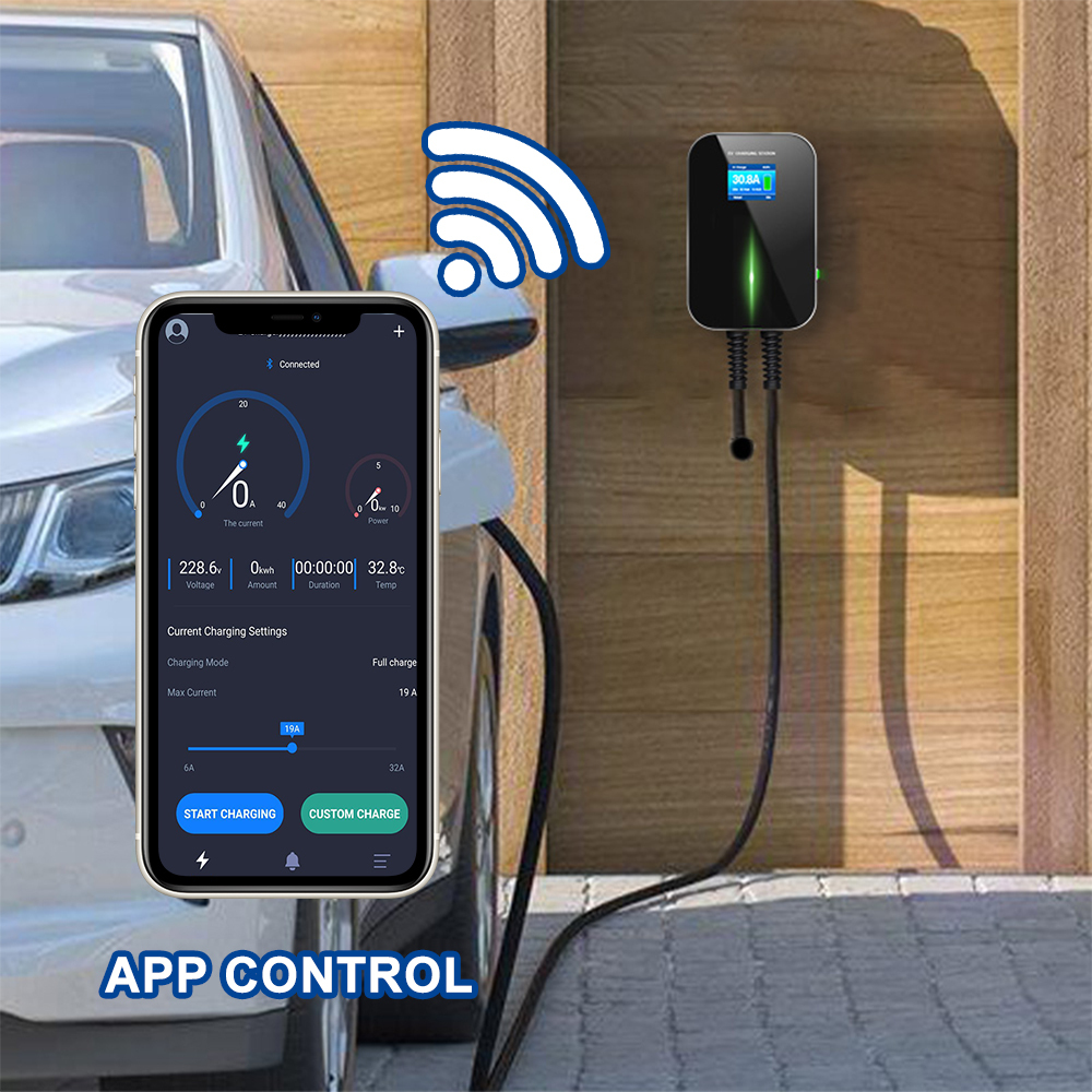 Беспроводная Автомобильная зарядная станция типа 2 22 кВт iec 62196 с Wi-Fi для смартфонов