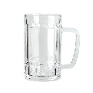 Verres à bière en <span class=keywords><strong>verre</strong></span> personnalisés en gros, 330 ml, 400 ml, 500 ml, promotion, verres à bière, chopes à bière avec poignée - Product Image 1