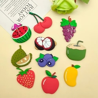 Autocollants décoratifs pour réfrigérateur style pastoral, en PVC, motifs fruits (pastèque, fraise), pour la maison